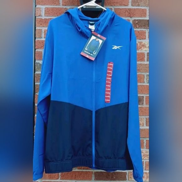 Men's Reebox Training Woven Jacket Size XL Blue - Picture 1 of 3